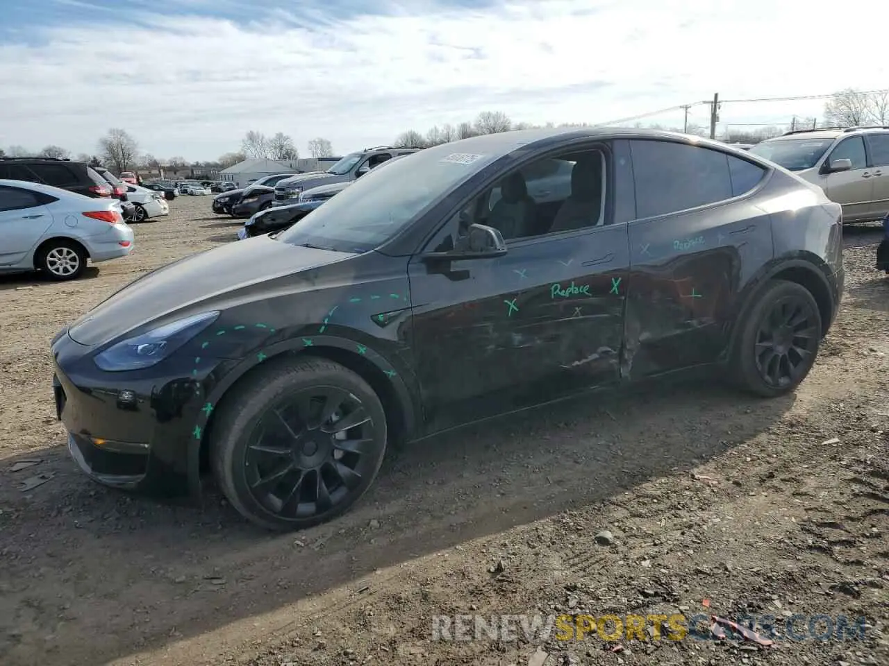 1 Photograph of a damaged car 7SAYGDEE1RA305600 TESLA MODEL Y 2024