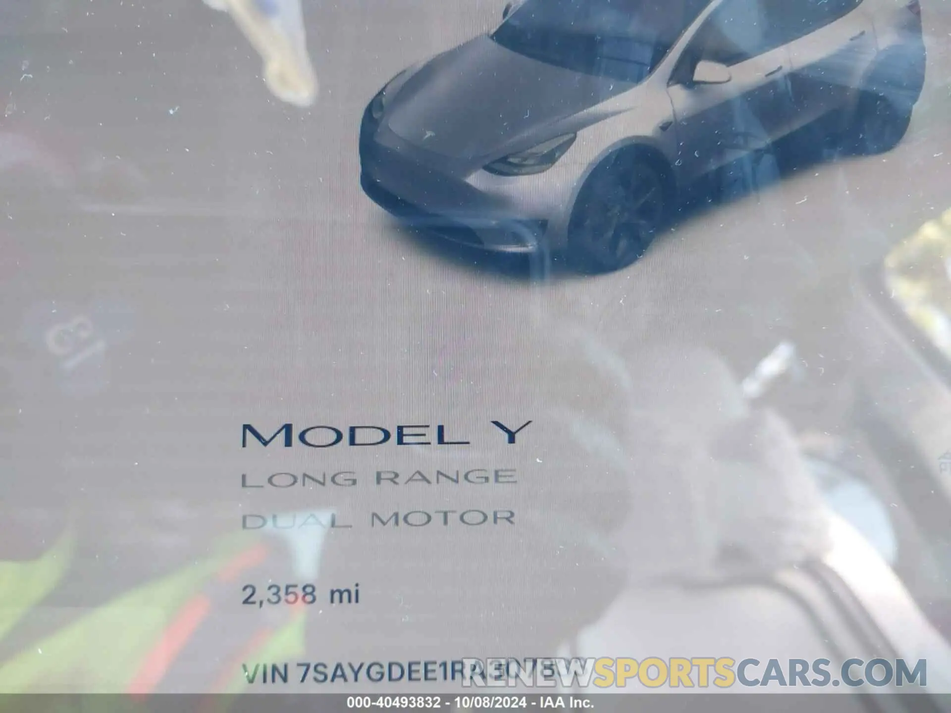 7 Photograph of a damaged car 7SAYGDEE1RA307833 TESLA MODEL Y 2024
