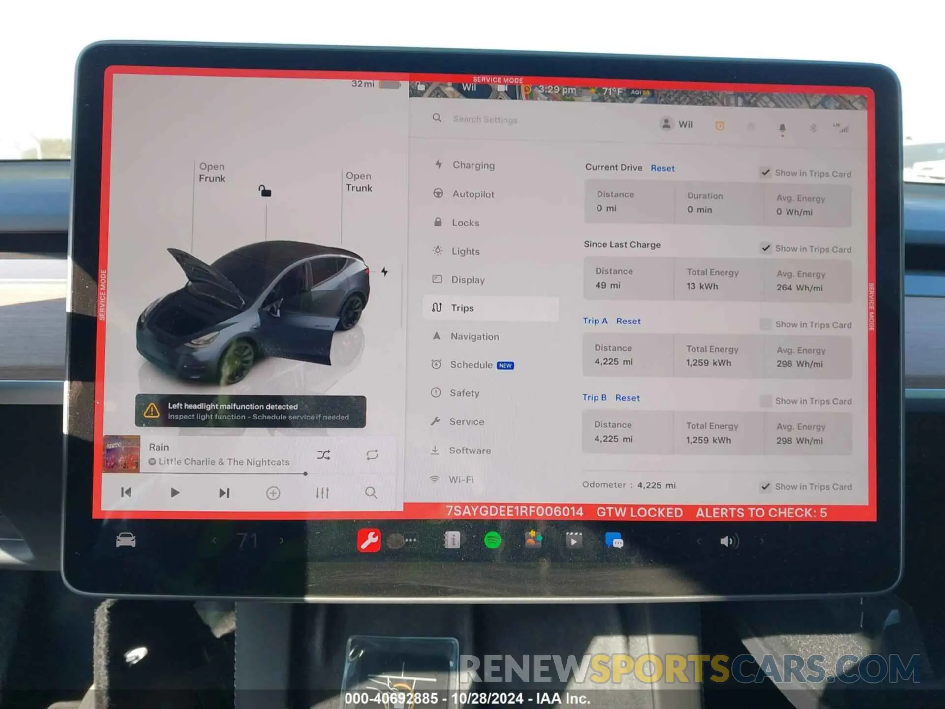 7 Photograph of a damaged car 7SAYGDEE1RF006014 TESLA MODEL Y 2024