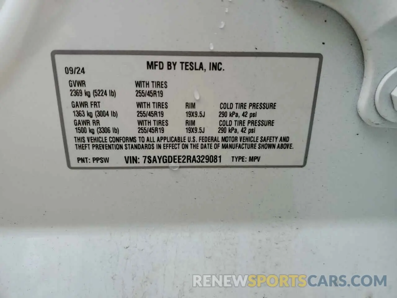 13 Photograph of a damaged car 7SAYGDEE2RA329081 TESLA MODEL Y 2024