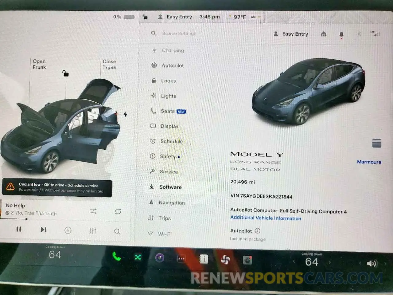 9 Photograph of a damaged car 7SAYGDEE3RA221844 TESLA MODEL Y 2024