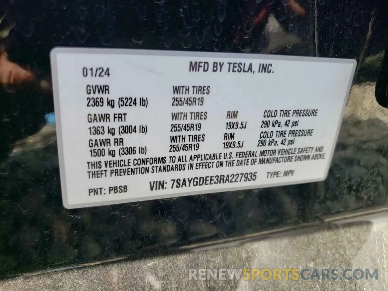 12 Photograph of a damaged car 7SAYGDEE3RA227935 TESLA MODEL Y 2024