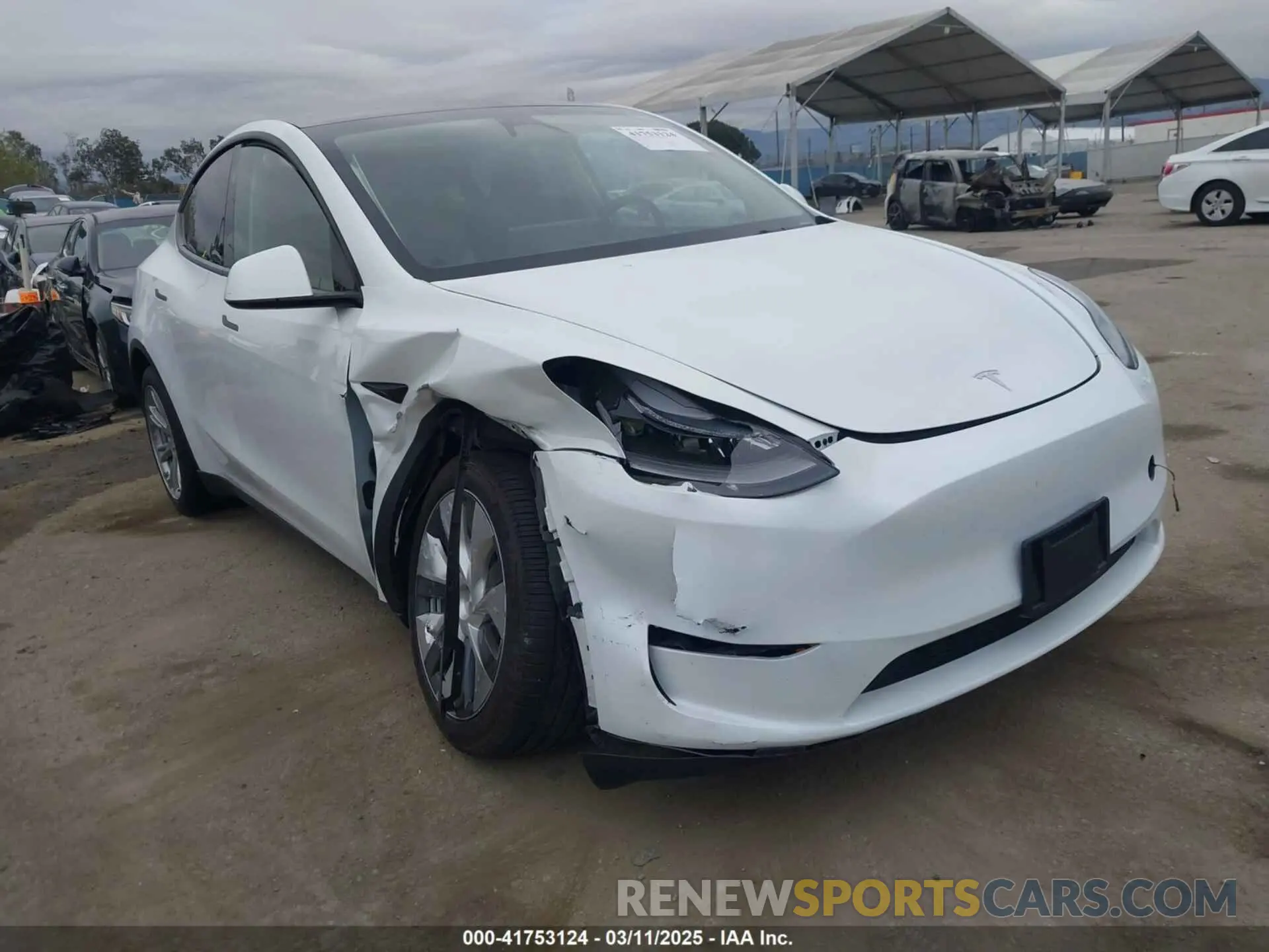 1 Photograph of a damaged car 7SAYGDEE3RA232293 TESLA MODEL Y 2024