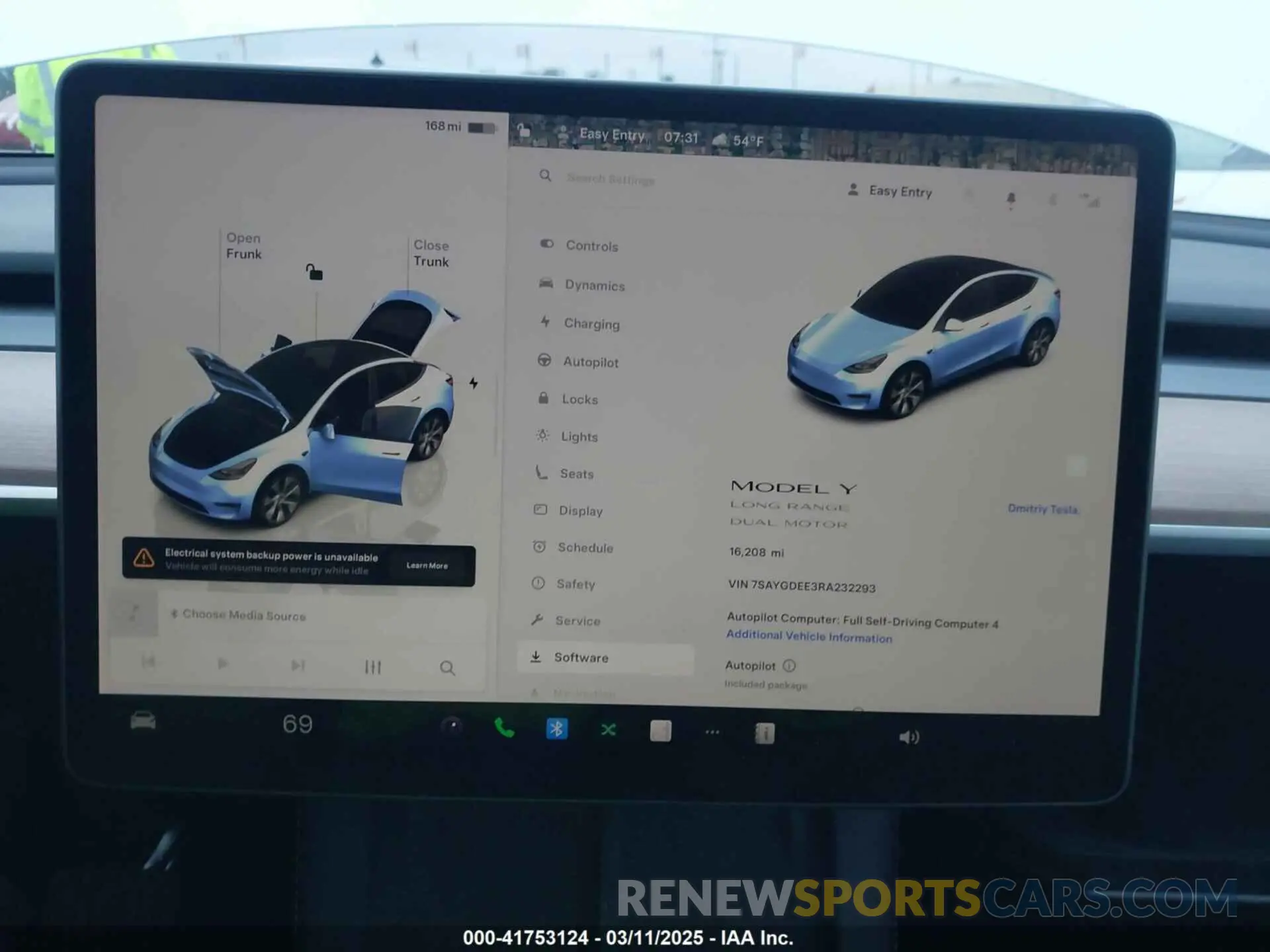 7 Photograph of a damaged car 7SAYGDEE3RA232293 TESLA MODEL Y 2024