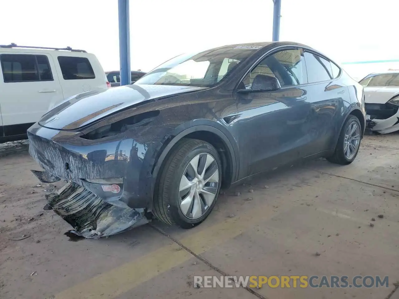 1 Photograph of a damaged car 7SAYGDEE3RA235002 TESLA MODEL Y 2024