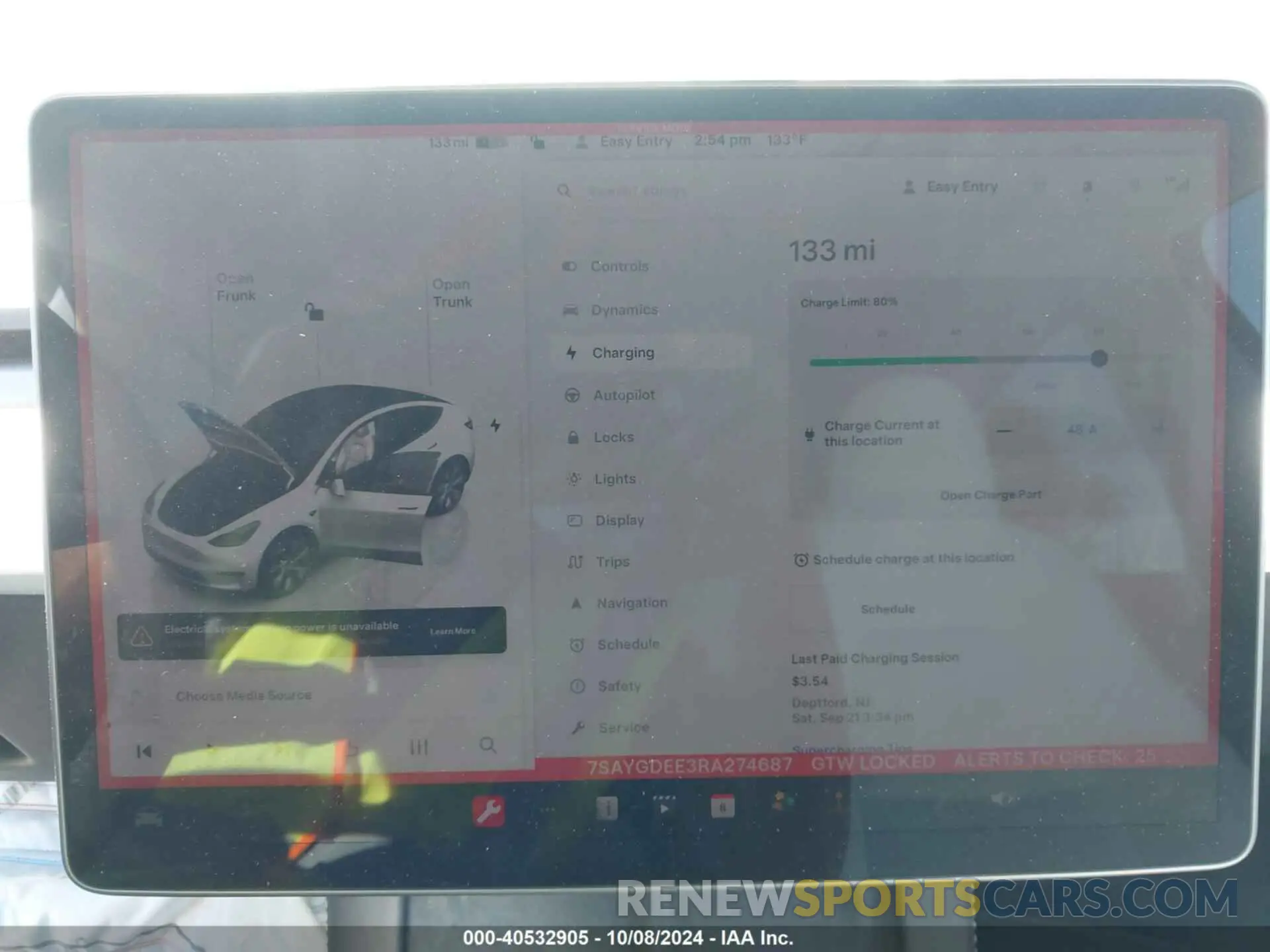7 Photograph of a damaged car 7SAYGDEE3RA274687 TESLA MODEL Y 2024