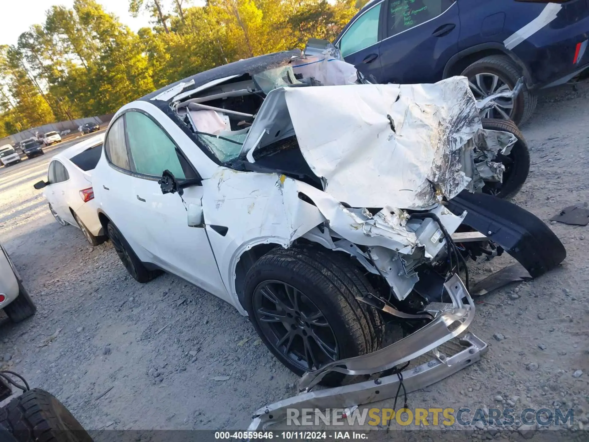 1 Photograph of a damaged car 7SAYGDEE3RA317909 TESLA MODEL Y 2024