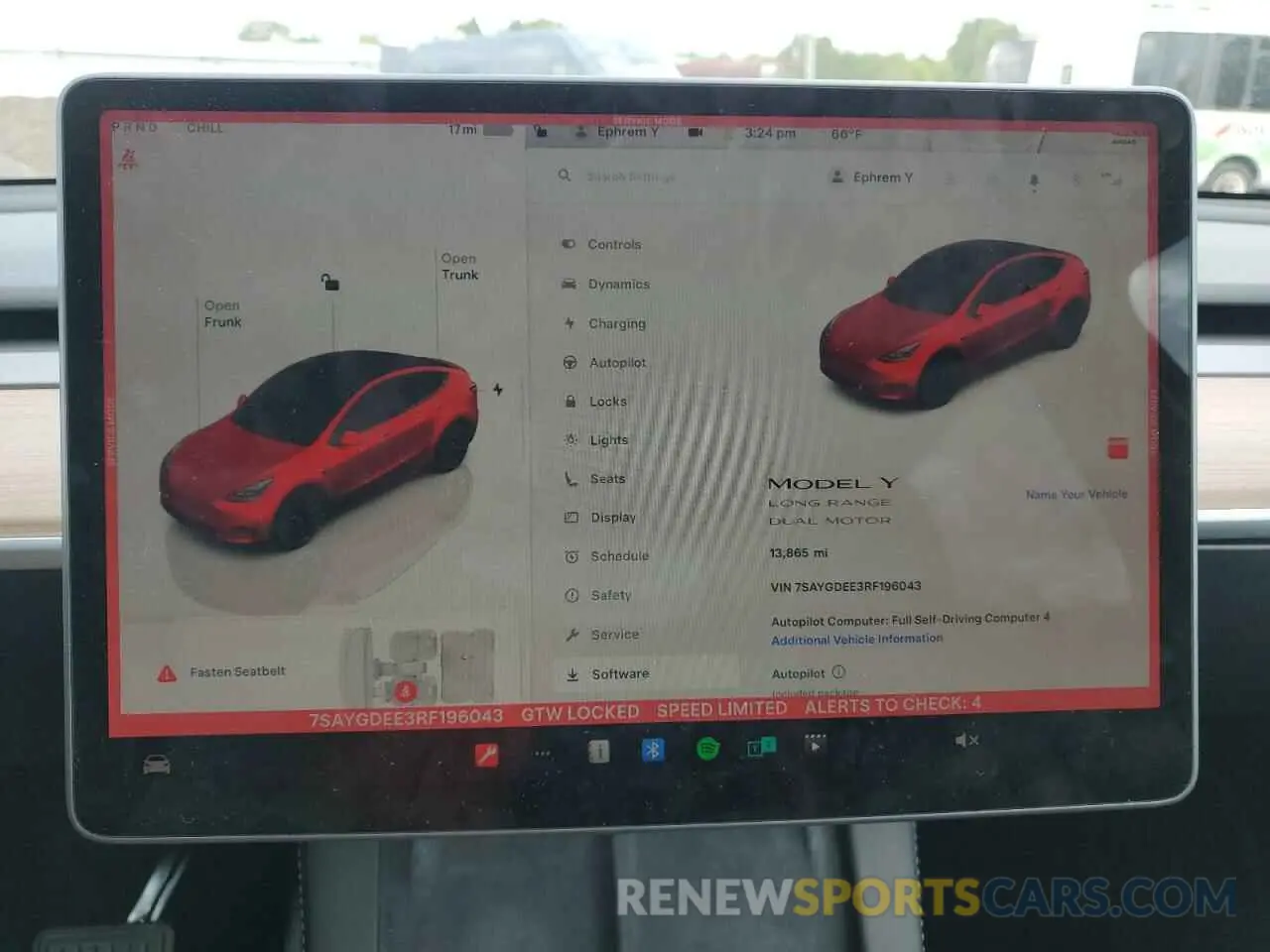 9 Photograph of a damaged car 7SAYGDEE3RF196043 TESLA MODEL Y 2024