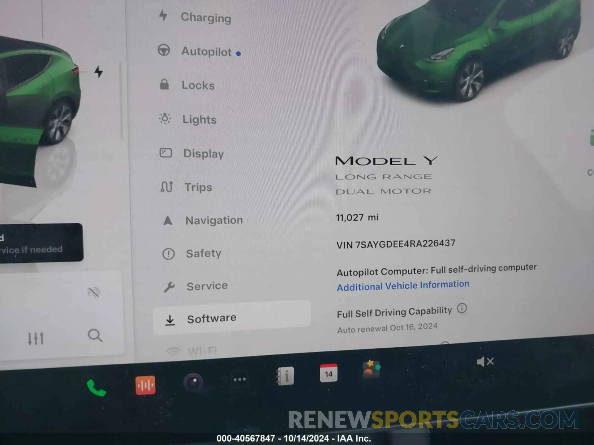 7 Photograph of a damaged car 7SAYGDEE4RA226437 TESLA MODEL Y 2024