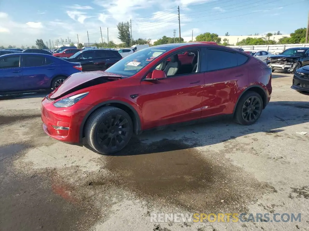 1 Photograph of a damaged car 7SAYGDEE5RA222011 TESLA MODEL Y 2024