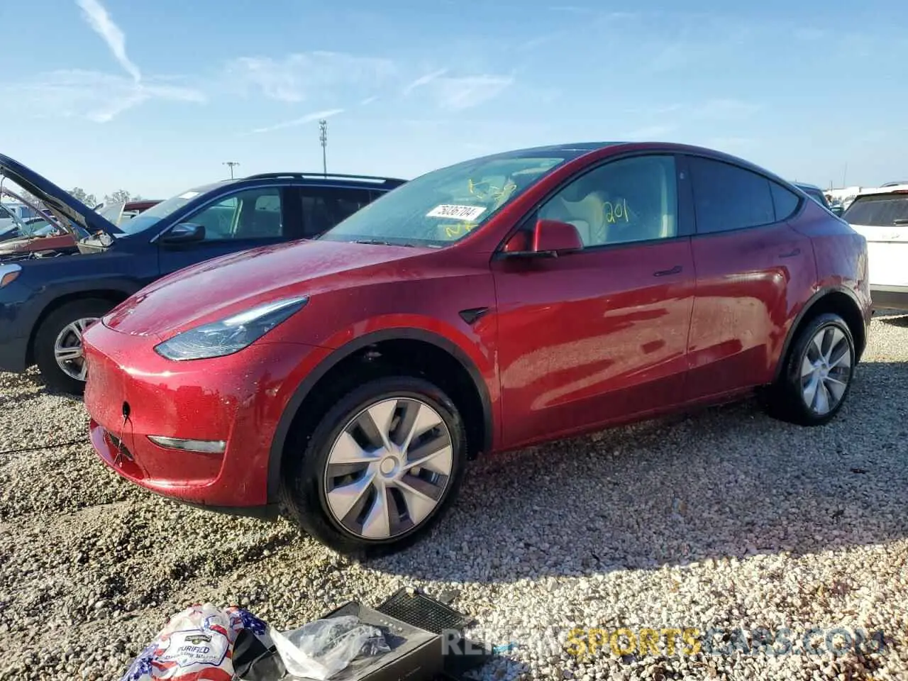1 Photograph of a damaged car 7SAYGDEE5RA255476 TESLA MODEL Y 2024
