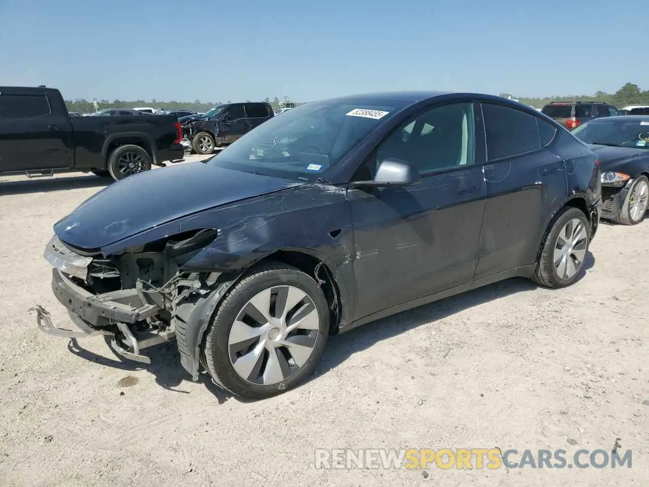 1 Photograph of a damaged car 7SAYGDEE5RA282984 TESLA MODEL Y 2024