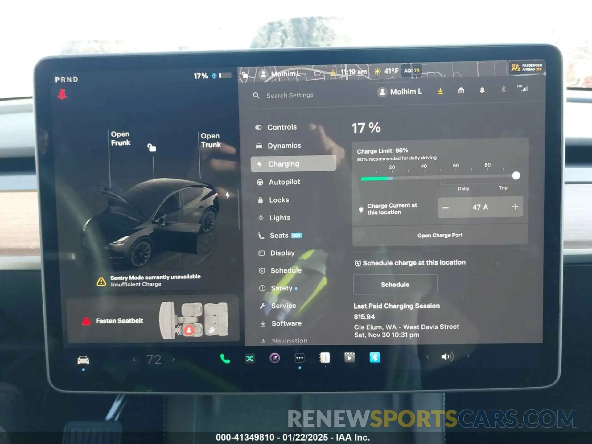 17 Photograph of a damaged car 7SAYGDEE5RF004220 TESLA MODEL Y 2024