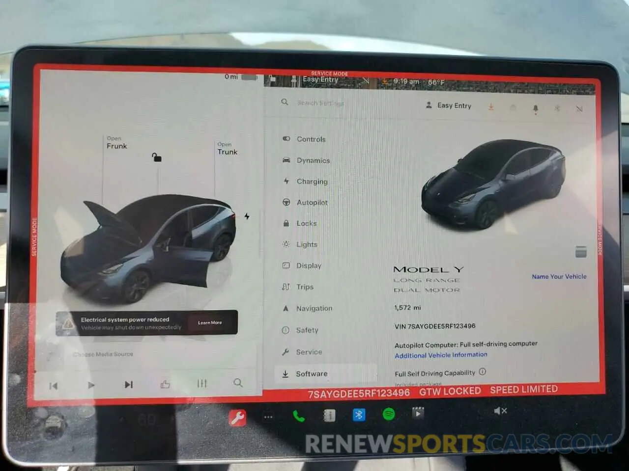 9 Photograph of a damaged car 7SAYGDEE5RF123496 TESLA MODEL Y 2024