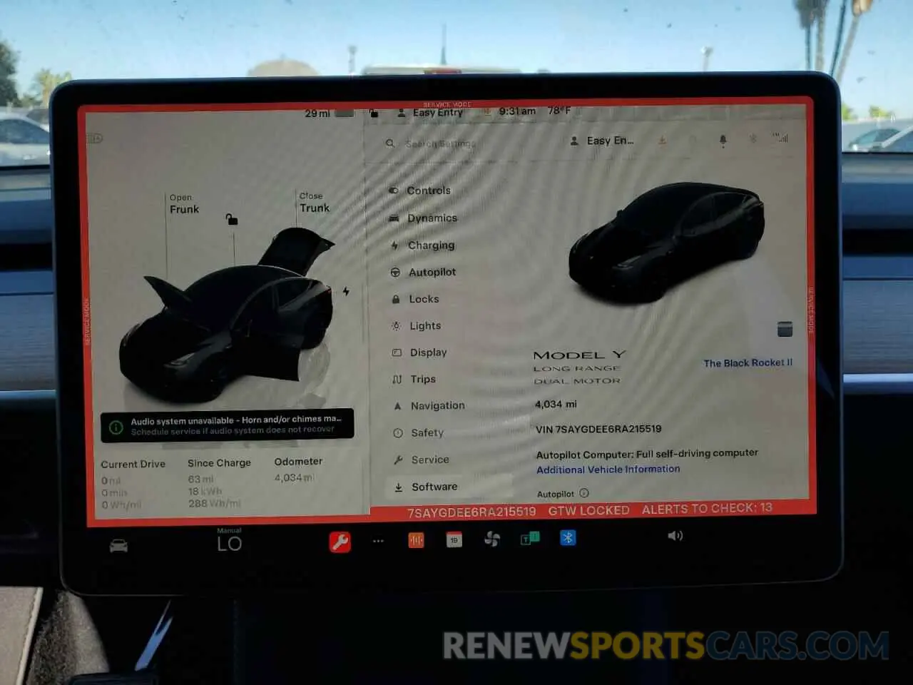 9 Photograph of a damaged car 7SAYGDEE6RA215519 TESLA MODEL Y 2024