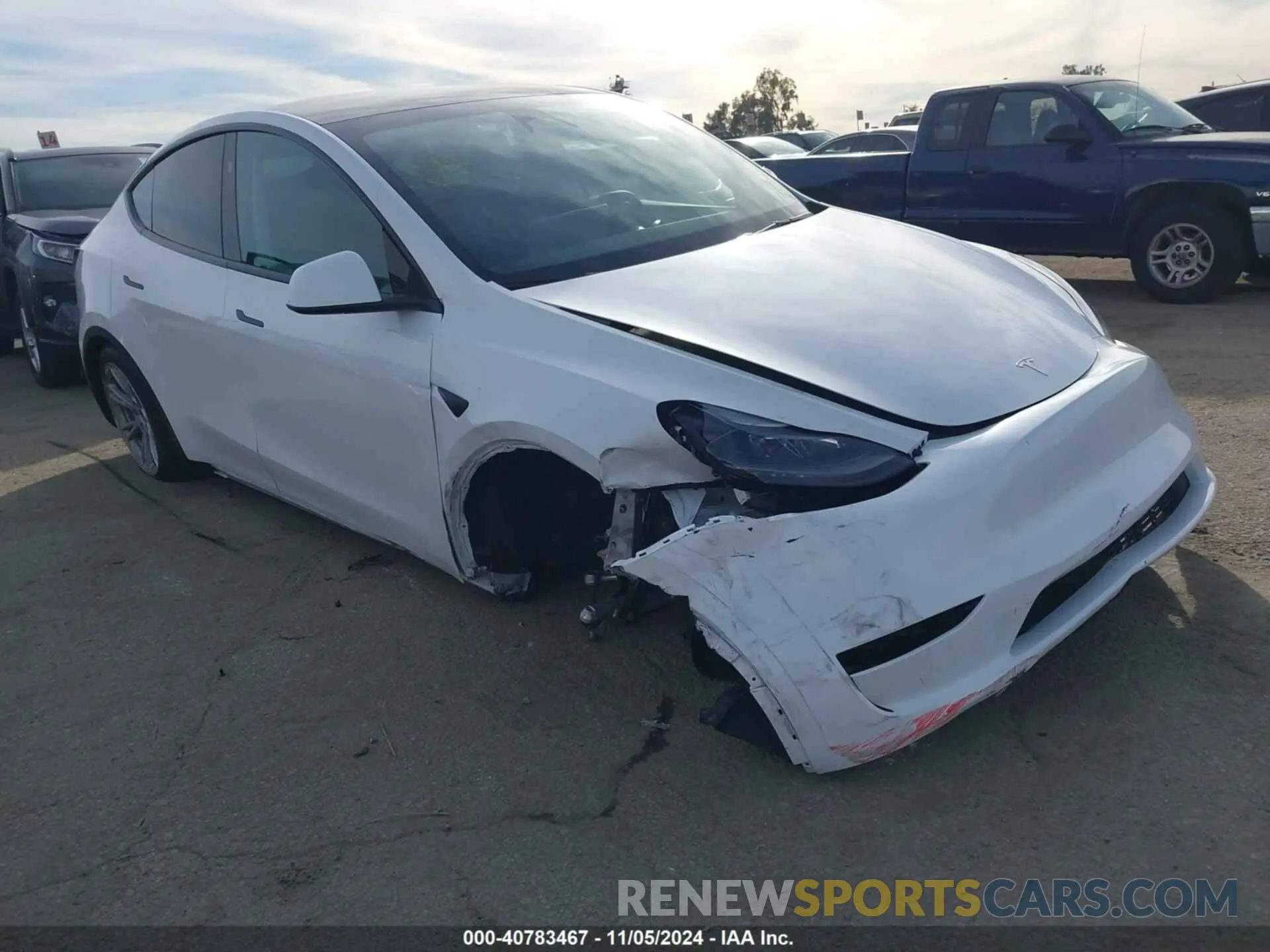 1 Photograph of a damaged car 7SAYGDEE6RA257592 TESLA MODEL Y 2024
