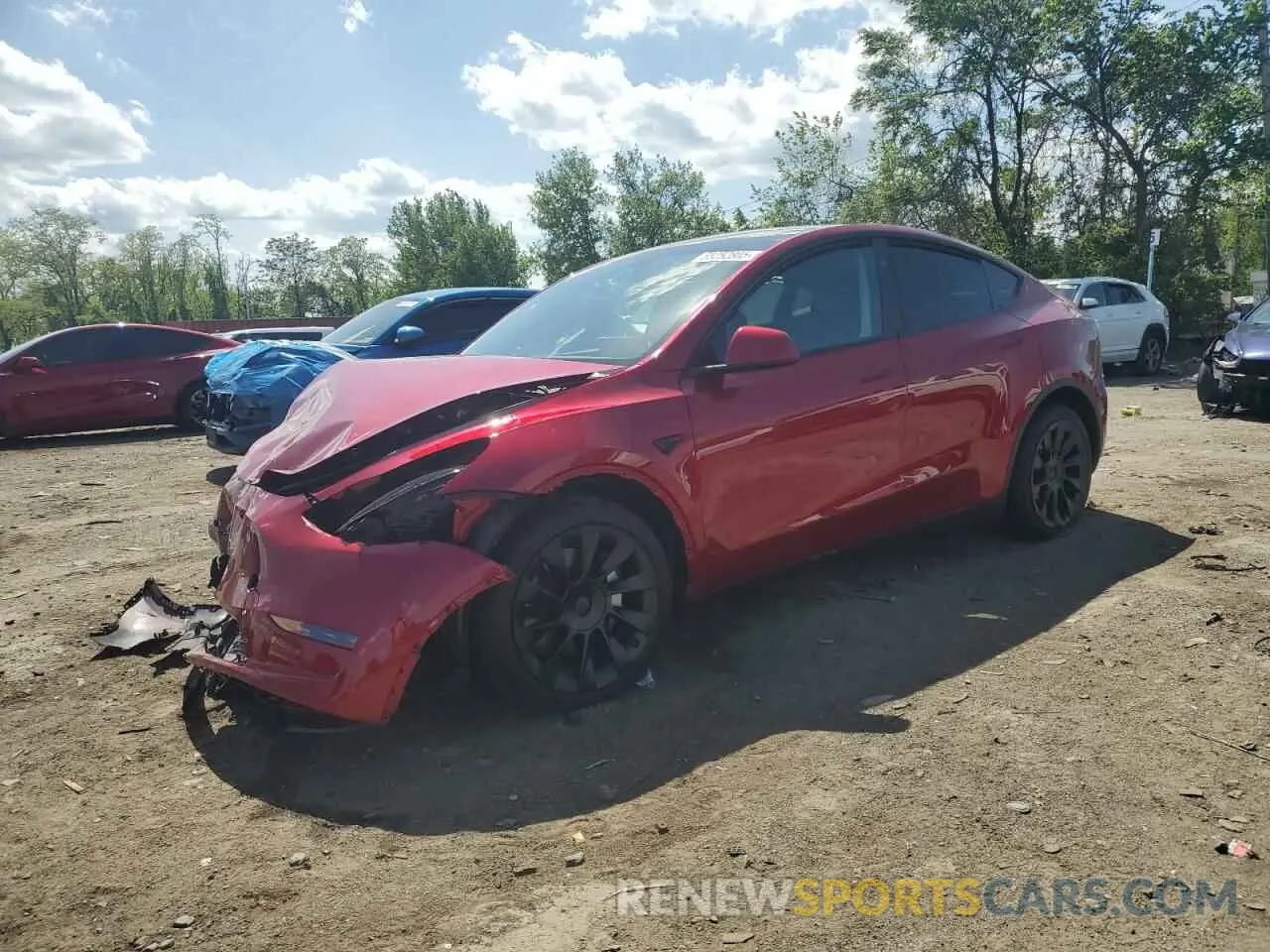 1 Photograph of a damaged car 7SAYGDEE6RA261108 TESLA MODEL Y 2024