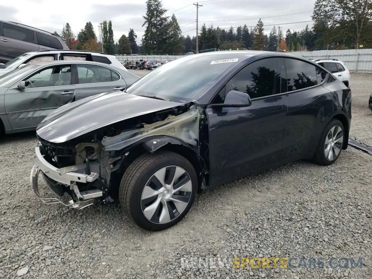 1 Photograph of a damaged car 7SAYGDEE6RF013587 TESLA MODEL Y 2024