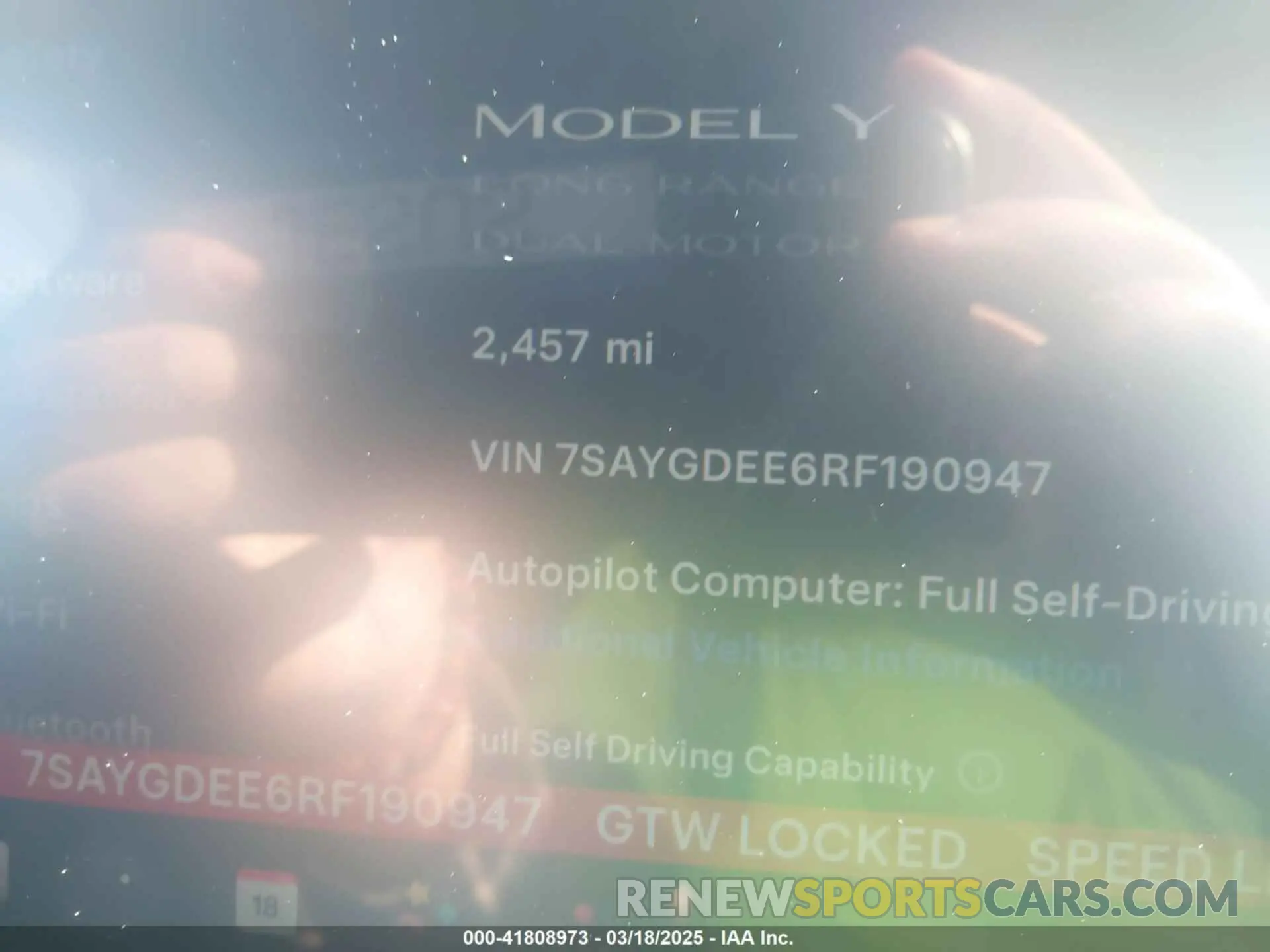 15 Photograph of a damaged car 7SAYGDEE6RF190947 TESLA MODEL Y 2024