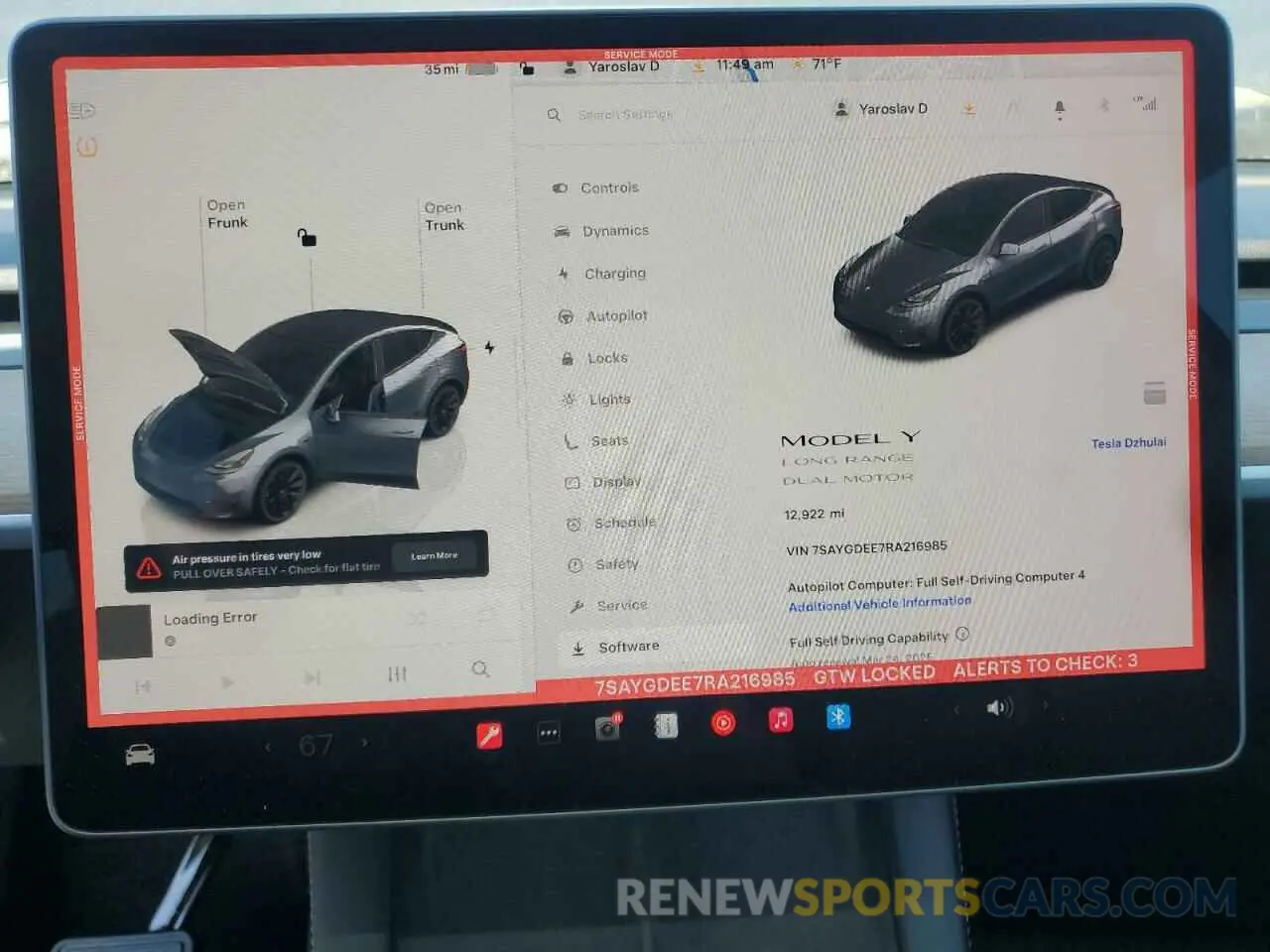 9 Photograph of a damaged car 7SAYGDEE7RA216985 TESLA MODEL Y 2024