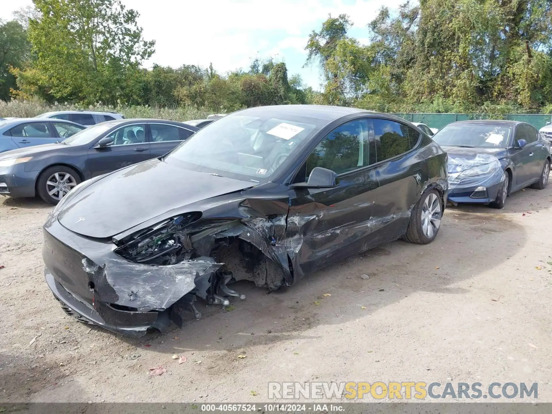 2 Photograph of a damaged car 7SAYGDEE7RA235097 TESLA MODEL Y 2024