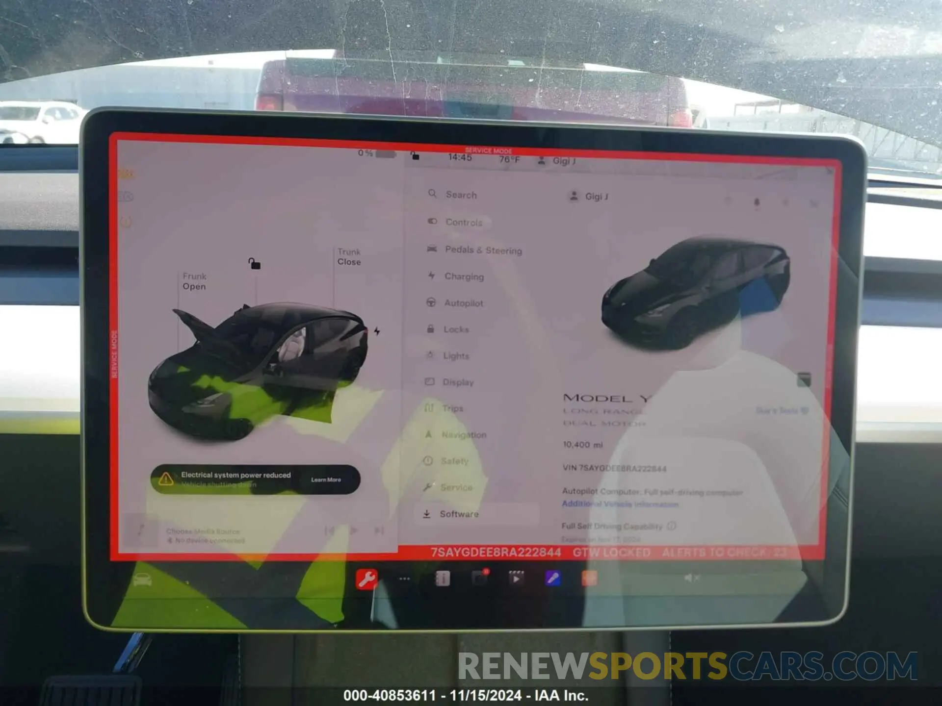 17 Photograph of a damaged car 7SAYGDEE8RA222844 TESLA MODEL Y 2024