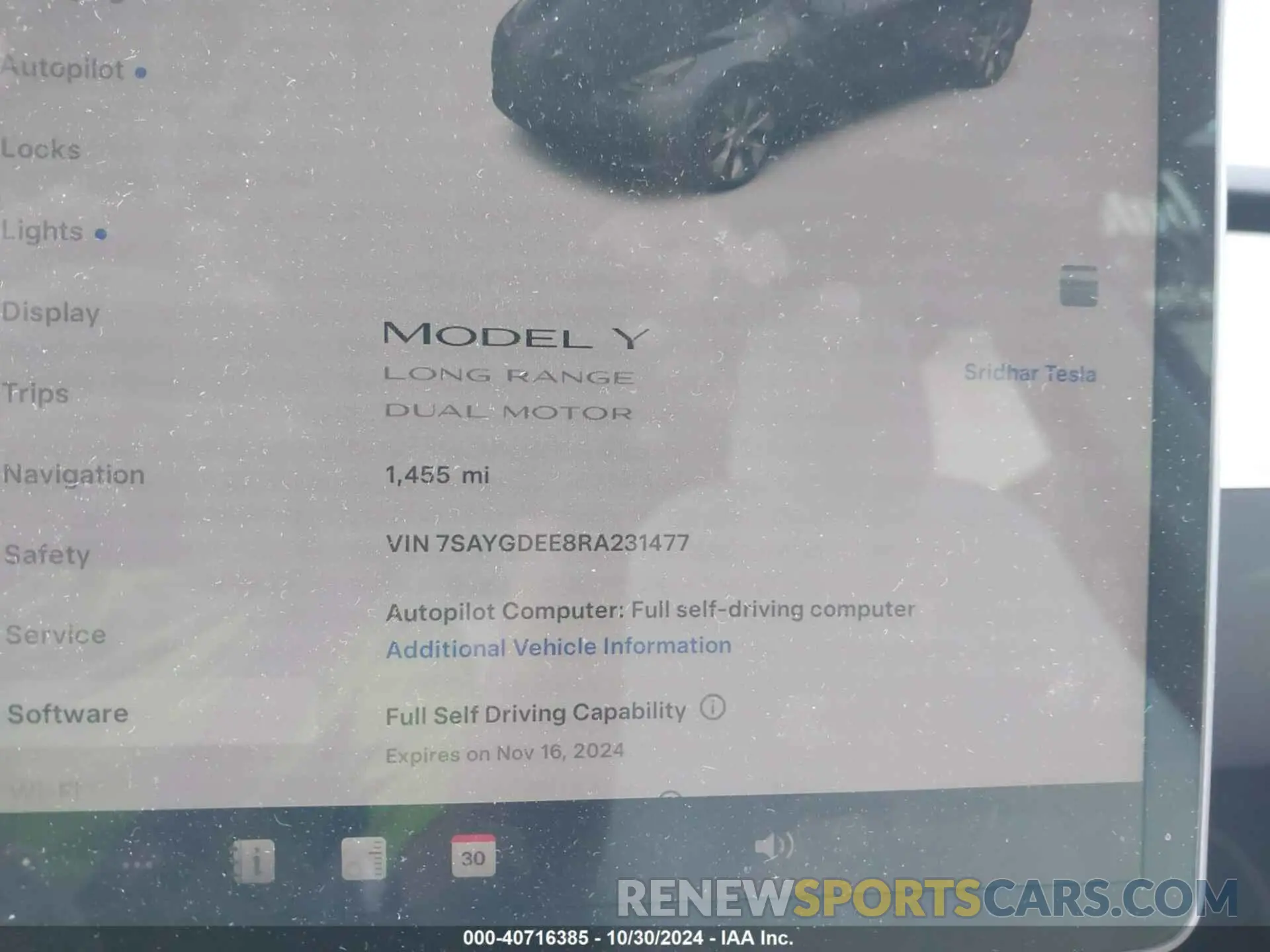 16 Photograph of a damaged car 7SAYGDEE8RA231477 TESLA MODEL Y 2024