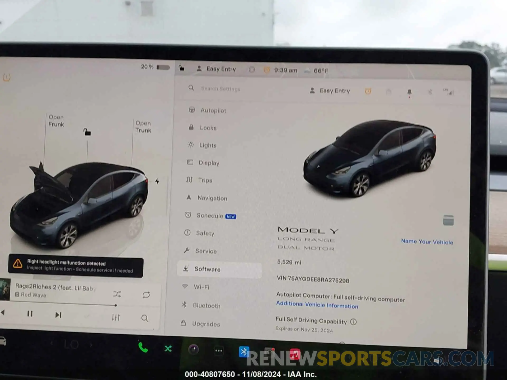 7 Photograph of a damaged car 7SAYGDEE8RA275298 TESLA MODEL Y 2024