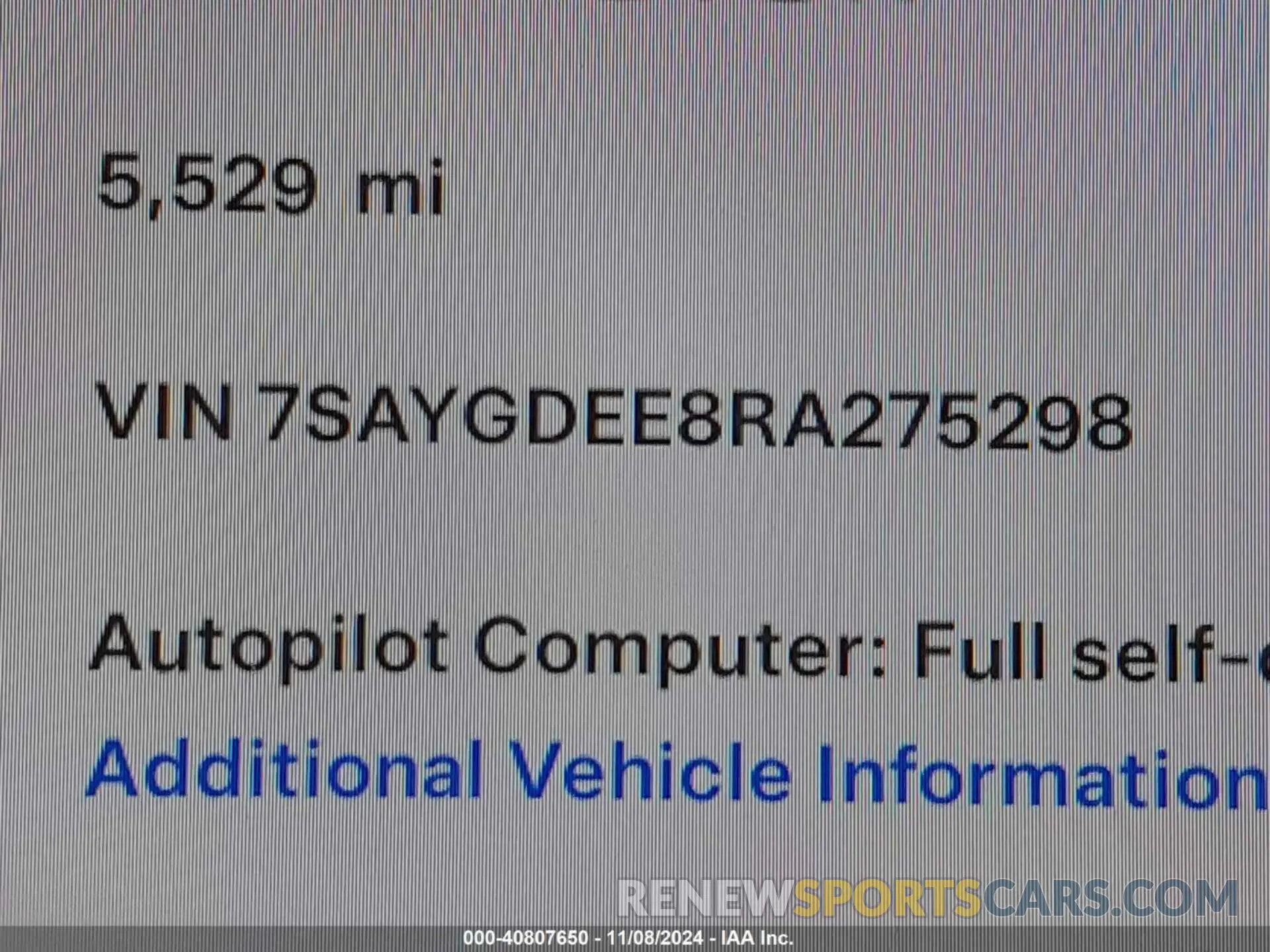 9 Photograph of a damaged car 7SAYGDEE8RA275298 TESLA MODEL Y 2024
