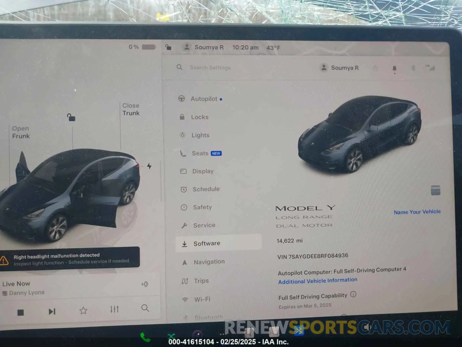 7 Photograph of a damaged car 7SAYGDEE8RF084936 TESLA MODEL Y 2024