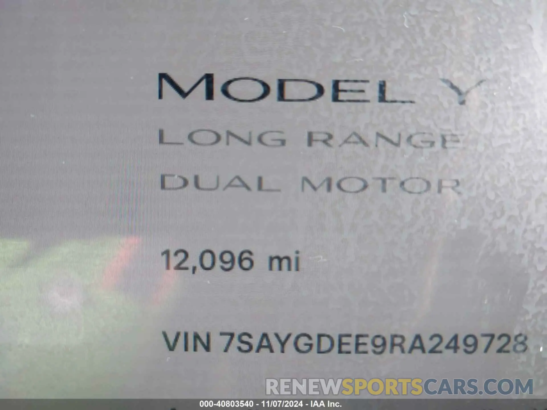 16 Photograph of a damaged car 7SAYGDEE9RA249728 TESLA MODEL Y 2024
