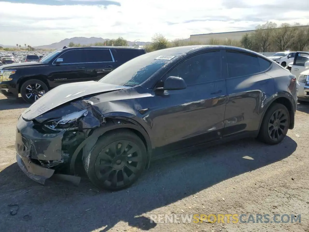 1 Photograph of a damaged car 7SAYGDEE9RA255805 TESLA MODEL Y 2024