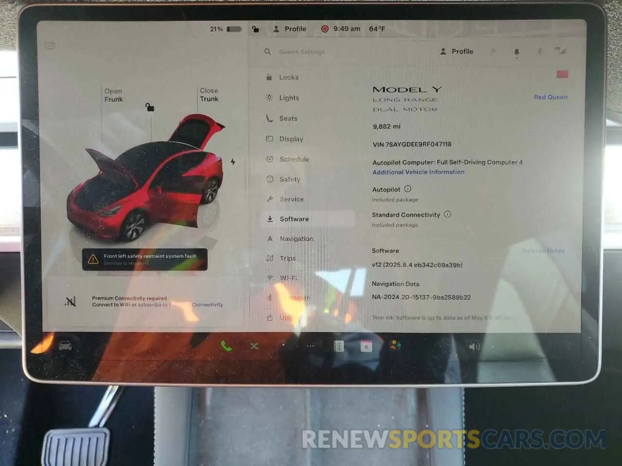 9 Photograph of a damaged car 7SAYGDEE9RF047118 TESLA MODEL Y 2024
