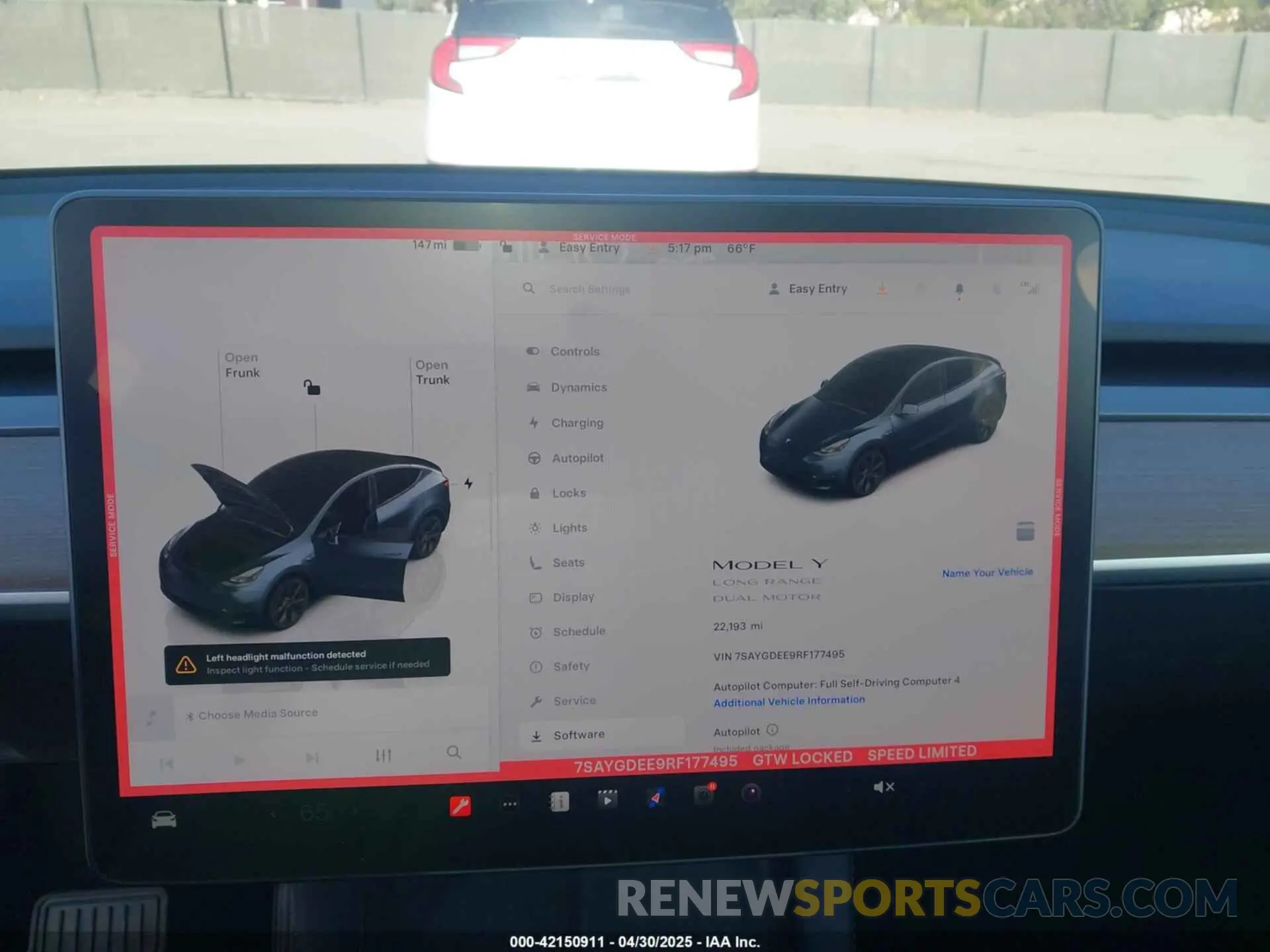 7 Photograph of a damaged car 7SAYGDEE9RF177495 TESLA MODEL Y 2024