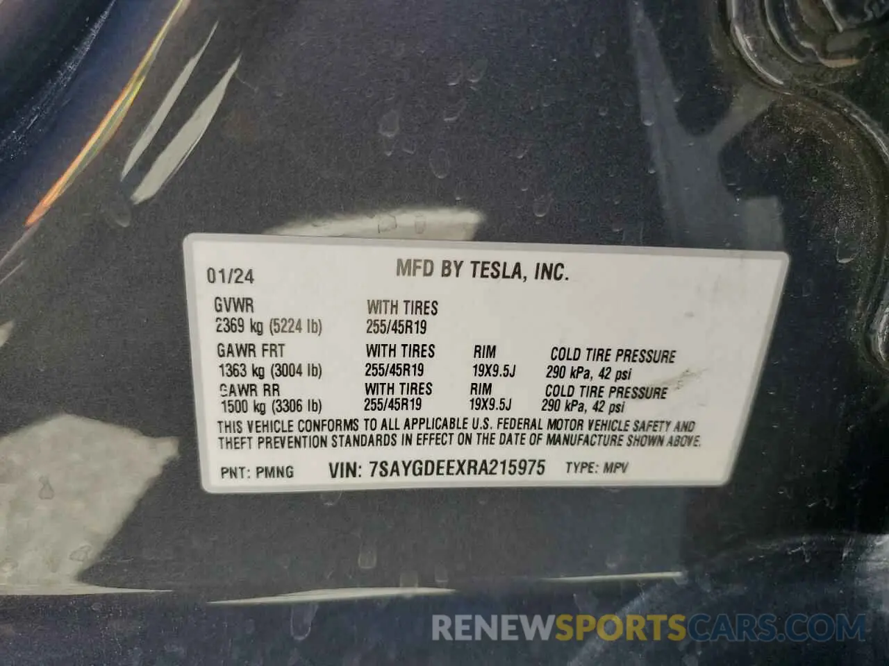 12 Photograph of a damaged car 7SAYGDEEXRA215975 TESLA MODEL Y 2024