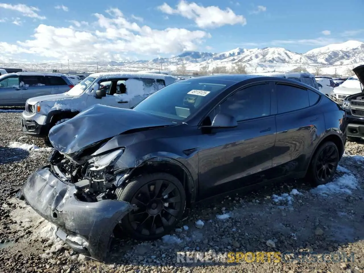1 Photograph of a damaged car 7SAYGDEEXRA222408 TESLA MODEL Y 2024