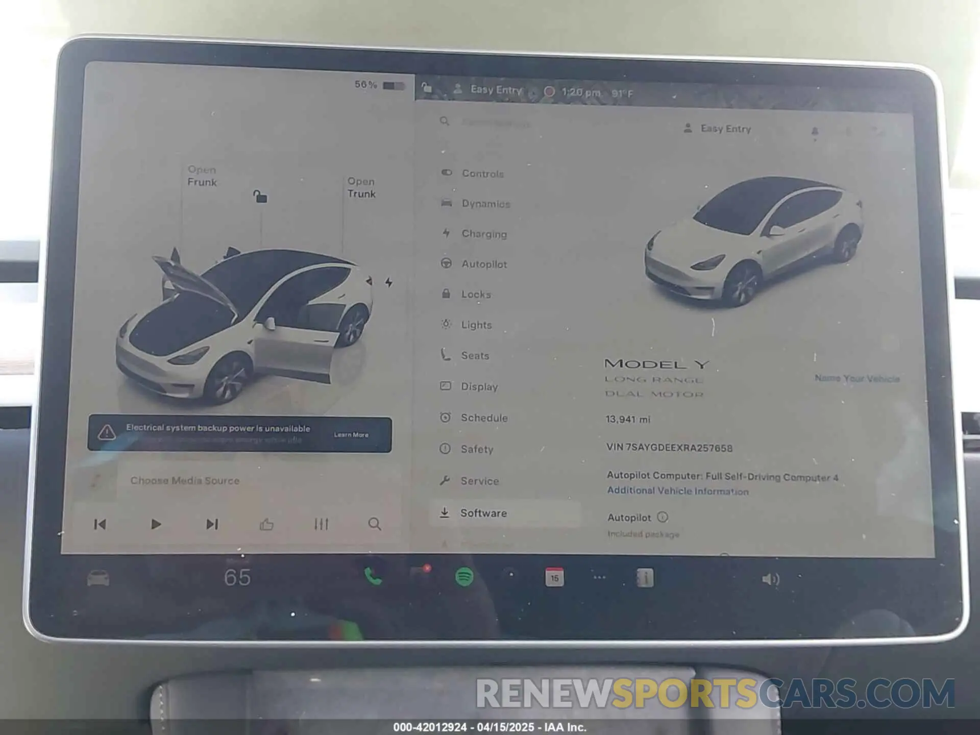 7 Photograph of a damaged car 7SAYGDEEXRA257658 TESLA MODEL Y 2024