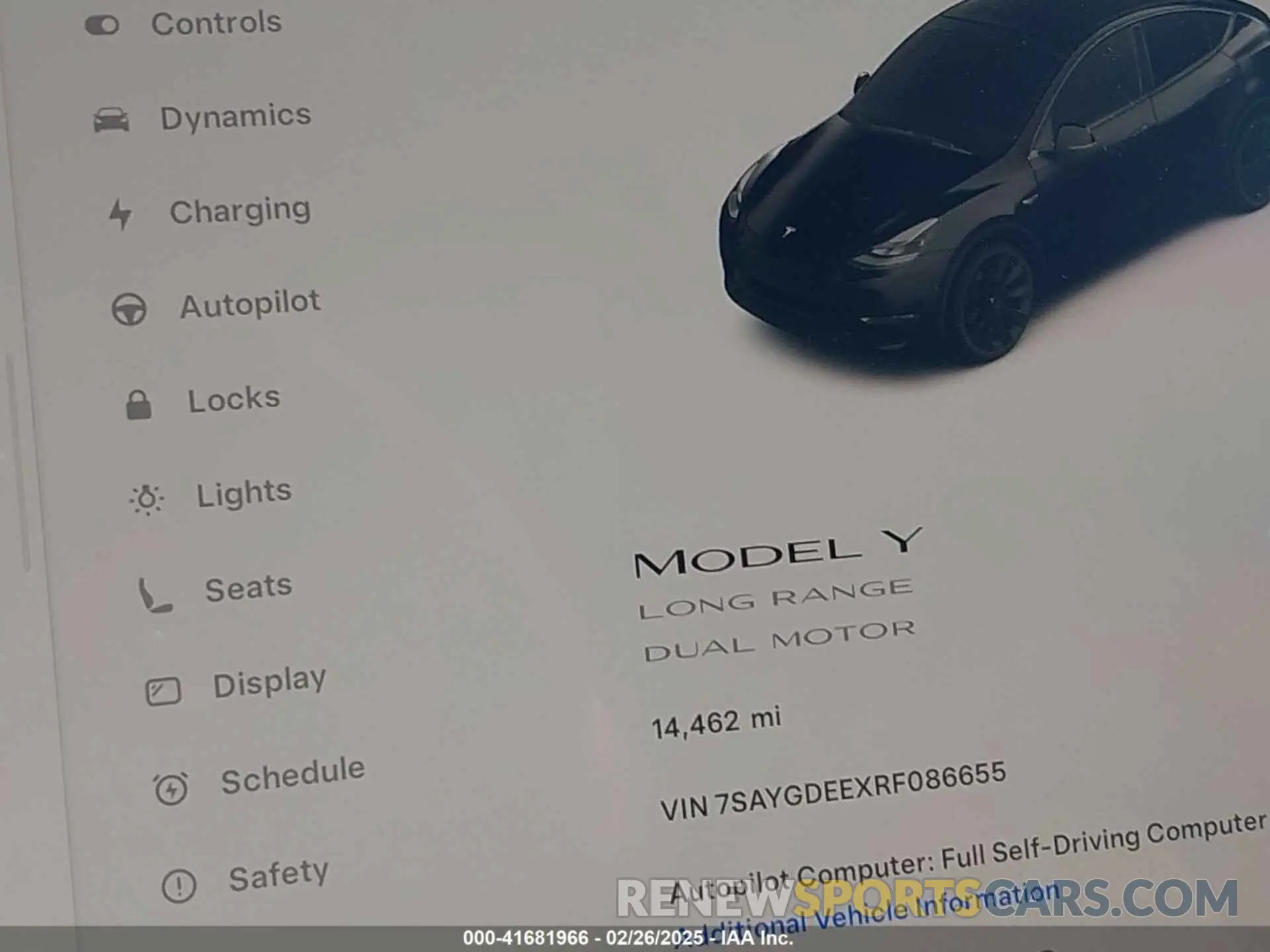 16 Photograph of a damaged car 7SAYGDEEXRF086655 TESLA MODEL Y 2024