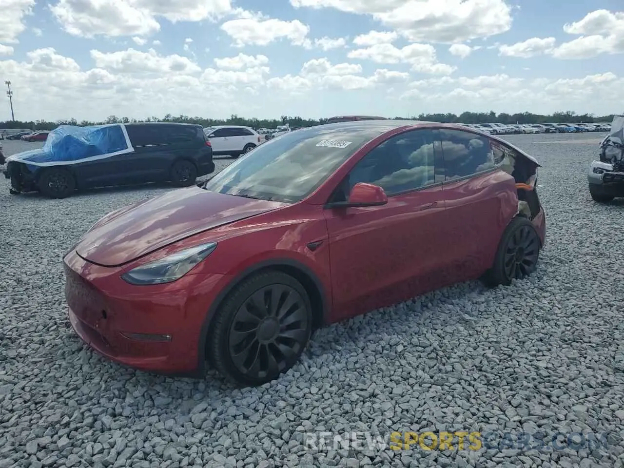 1 Photograph of a damaged car 7SAYGDEF1RF052175 TESLA MODEL Y 2024