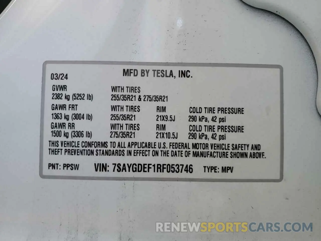 12 Photograph of a damaged car 7SAYGDEF1RF053746 TESLA MODEL Y 2024