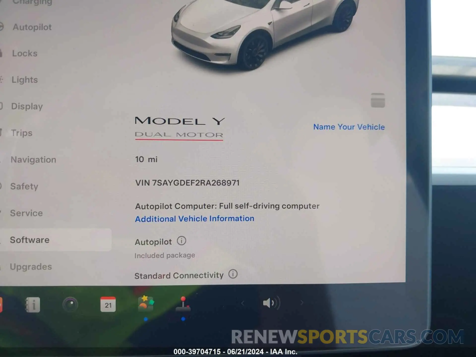 7 Photograph of a damaged car 7SAYGDEF2RA268971 TESLA MODEL Y 2024