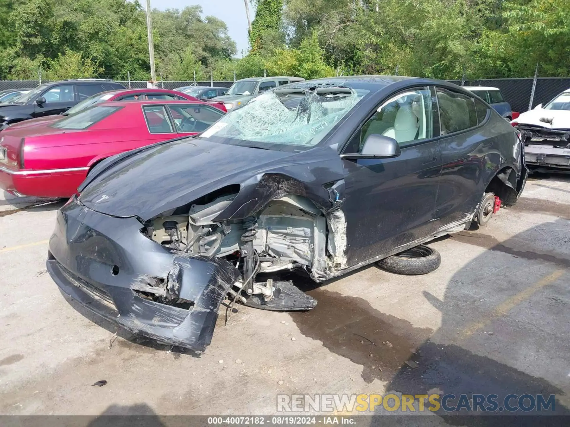 2 Photograph of a damaged car 7SAYGDEF3RF022885 TESLA MODEL Y 2024