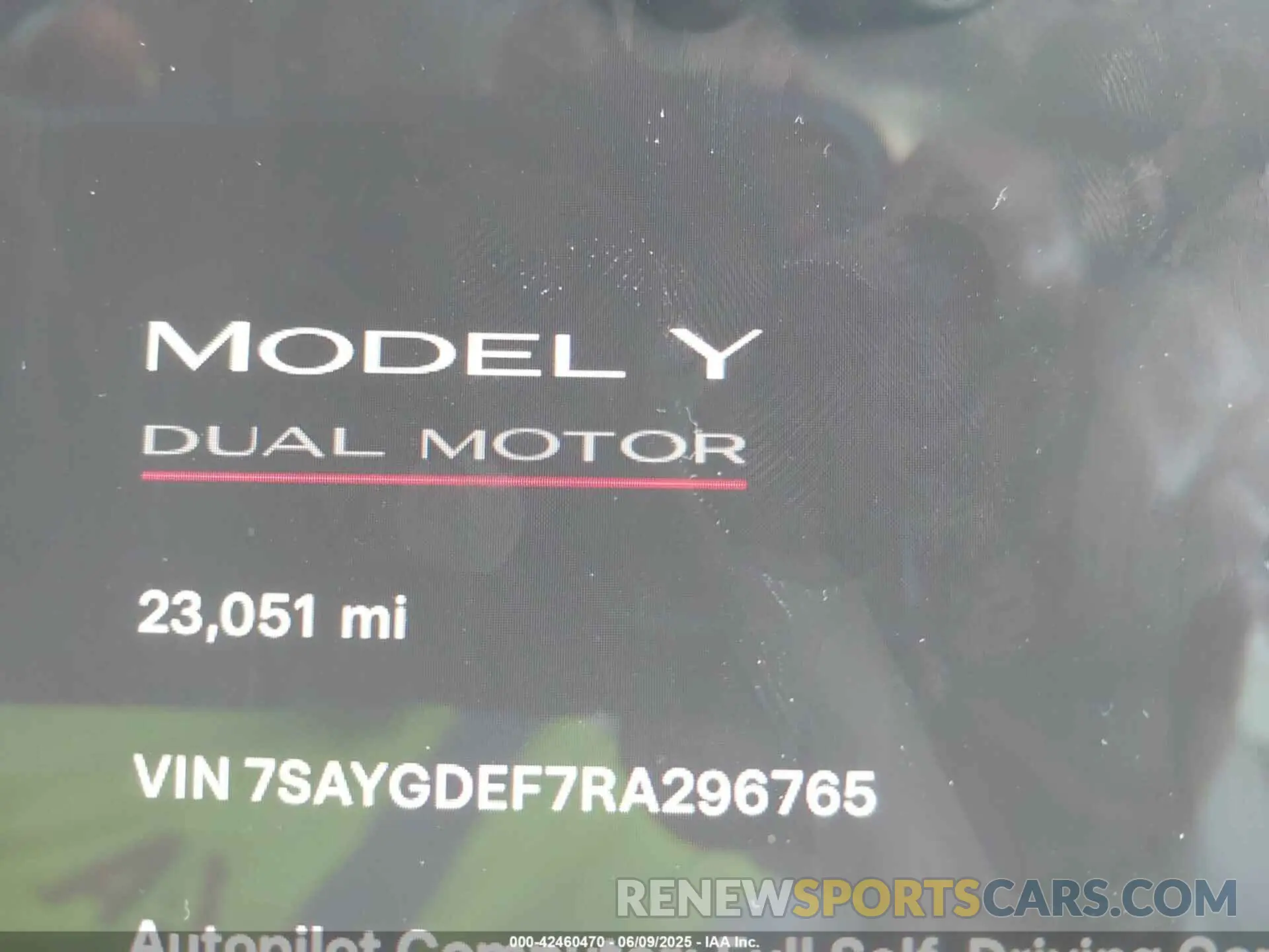 7 Photograph of a damaged car 7SAYGDEF7RA296765 TESLA MODEL Y 2024