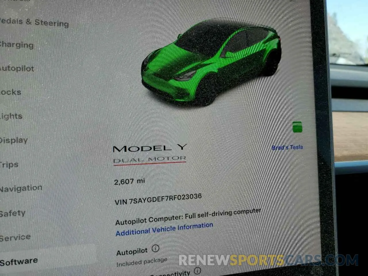 9 Photograph of a damaged car 7SAYGDEF7RF023036 TESLA MODEL Y 2024