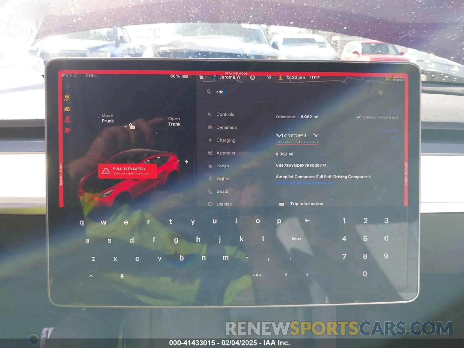 7 Photograph of a damaged car 7SAYGDEF7RF029774 TESLA MODEL Y 2024