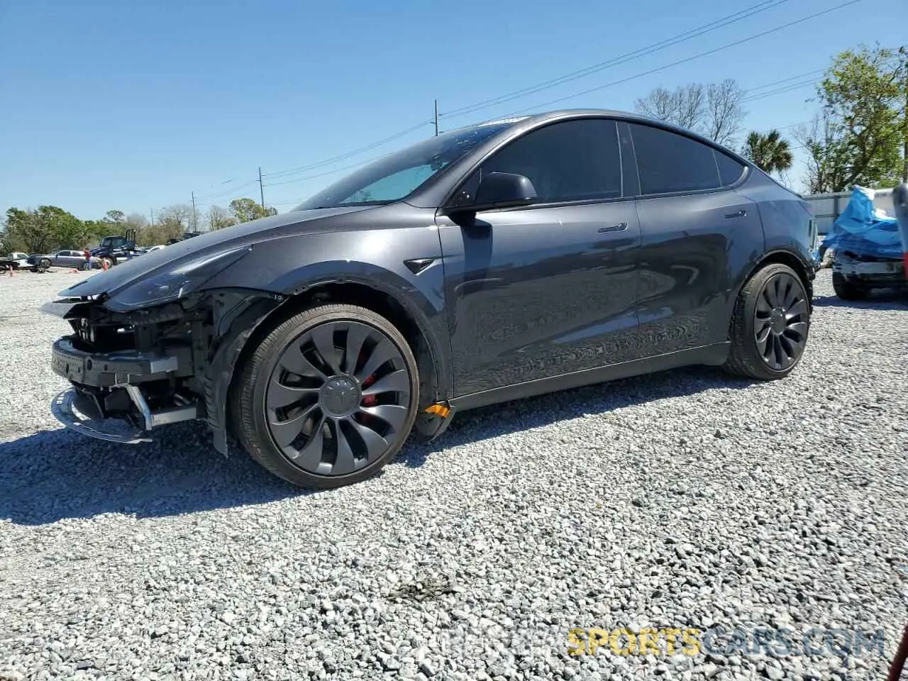 1 Photograph of a damaged car 7SAYGDEFXRA271486 TESLA MODEL Y 2024