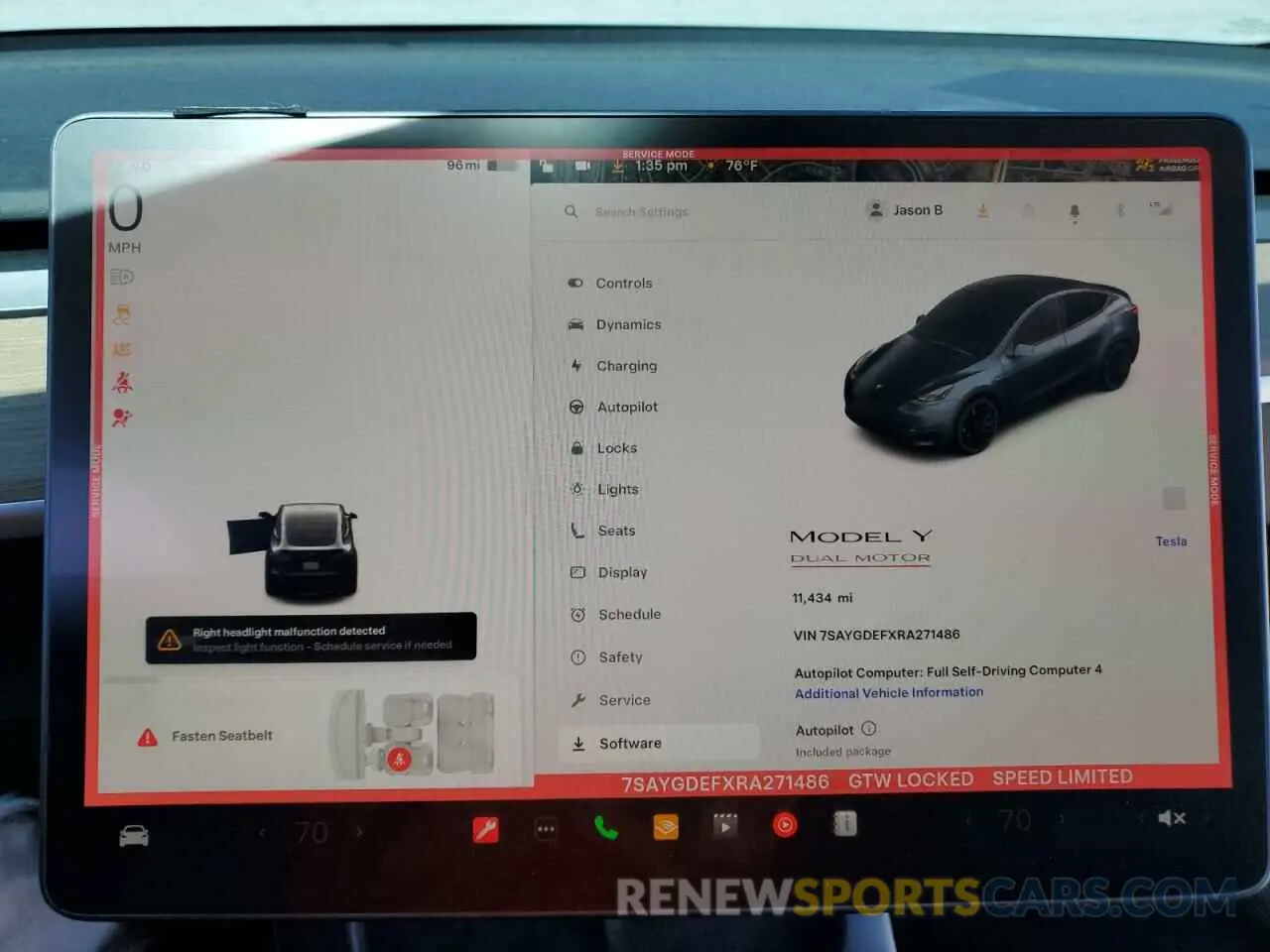 9 Photograph of a damaged car 7SAYGDEFXRA271486 TESLA MODEL Y 2024