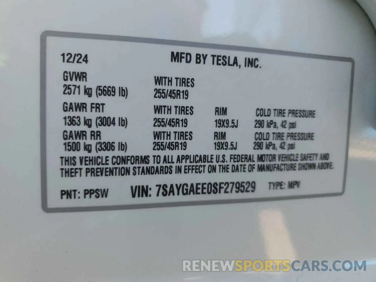 14 Photograph of a damaged car 7SAYGAEE0SF279529 TESLA MODEL Y 2025