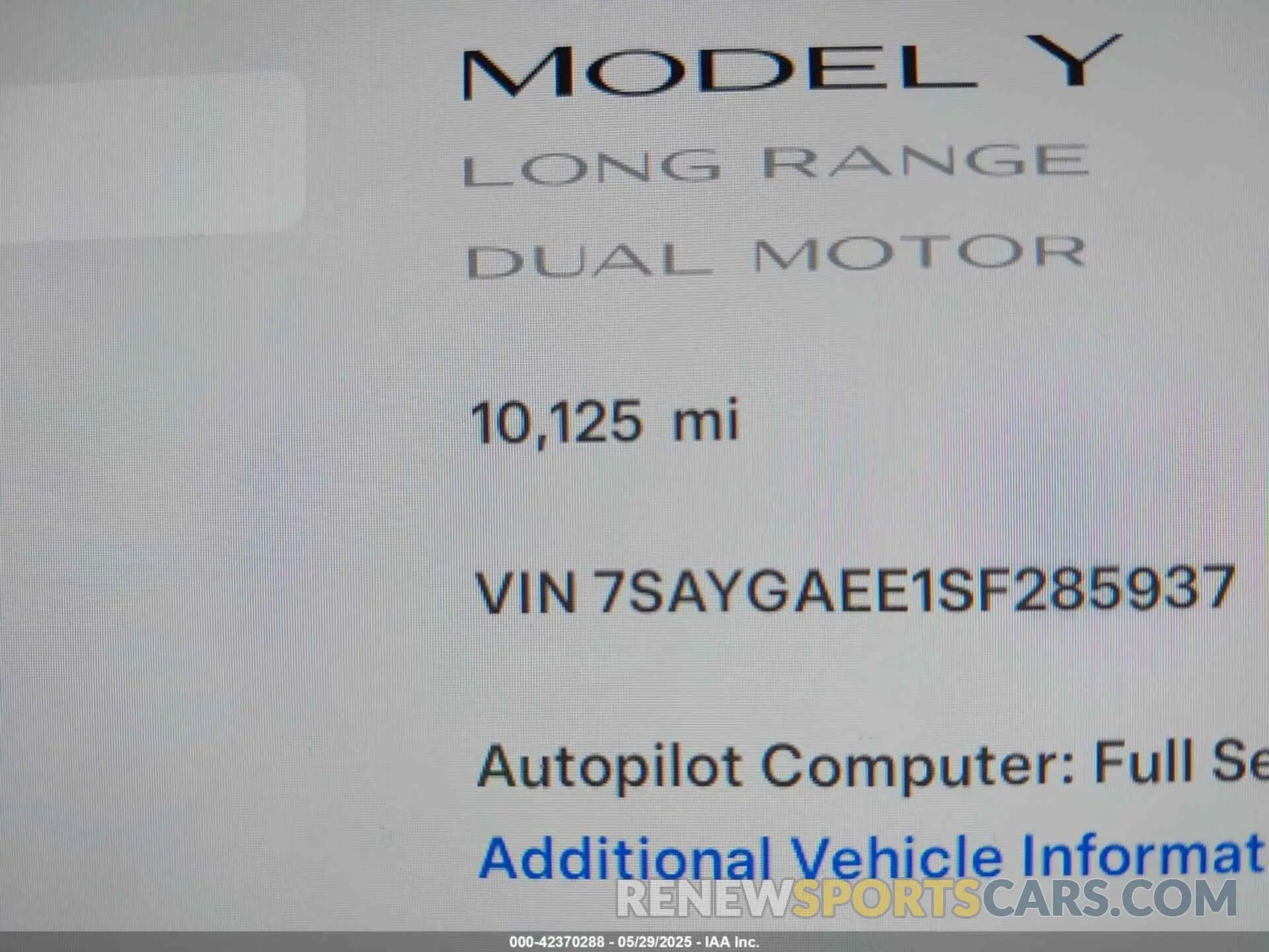 14 Photograph of a damaged car 7SAYGAEE1SF285937 TESLA MODEL Y 2025