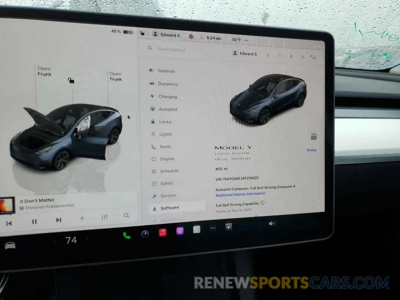 9 Photograph of a damaged car 7SAYGAEE3SF216635 TESLA MODEL Y 2025